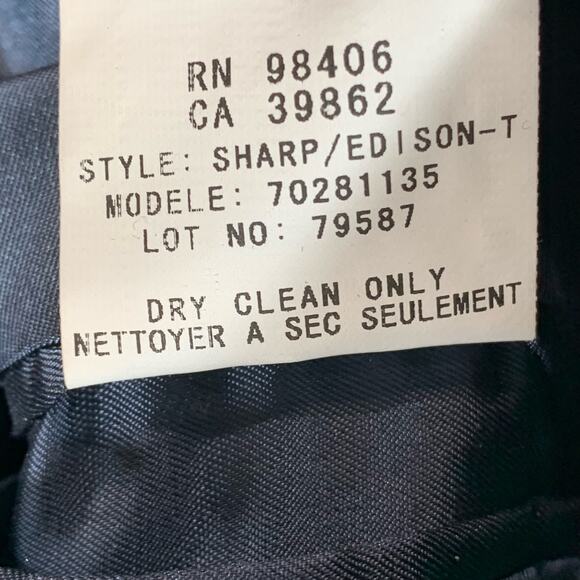 THEORY Men's Navy Sharp/Edison-T Two-Button Wool-Blend Blazer SZ 38R - Picture 11 of 12